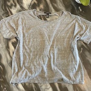 Forever 21 grey top, cut out back